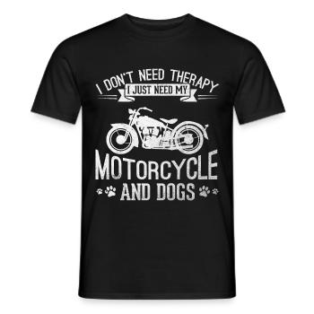 Motorcycle biker motorcycles gift - Men's T-Shirt - black - Front - AI Model Male 178 light (178cm)