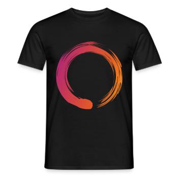 Zen Cirlce - Zen, Enso, Meditation, Buddhism - Men's T-Shirt - black - Front - AI Model Male 178 light (178cm)