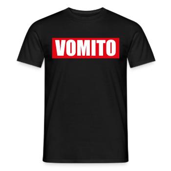 vomito vomis galette soirée alcool - T-shirt homme - noir - Devant - AI Model Male 178 light (178cm)