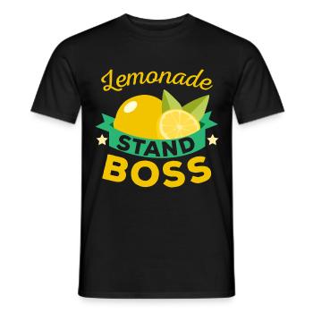 Lemonade Stand Boss Lemon Lover Fruit Drink - Men's T-Shirt - black - Front - AI Model Male 178 light (178cm)