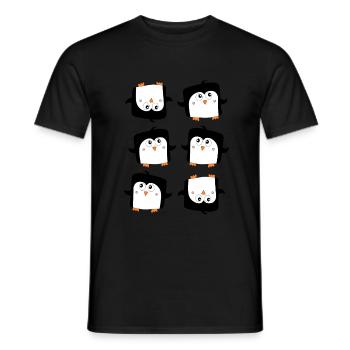Viele Pinguine - Männer T-Shirt - Schwarz - Vorne - AI Model Male 178 light (178cm)