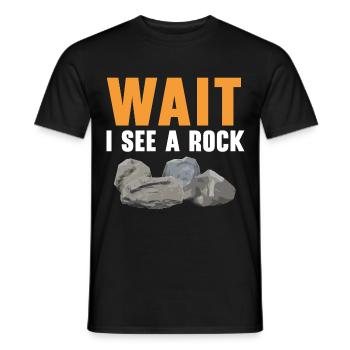Attendez, je vois une géologie rocheuse se rassembler - T-shirt homme - noir - Devant - AI Model Male 178 light (178cm)