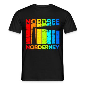 Norderney Nordsee Ostfriesische Insel Geschenk - Männer T-Shirt - Schwarz - Vorne - AI Model Male 178 light (178cm)