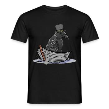 Crow Raven Ferryman Ravens Crows Bateau Bateaux - T-shirt homme - noir - Devant - AI Model Male 178 light (178cm)
