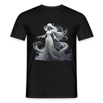 Gruseliges Halloween-partykostüm Banshee - T-shirt homme - noir - Devant - AI Model Male 178 light (178cm)