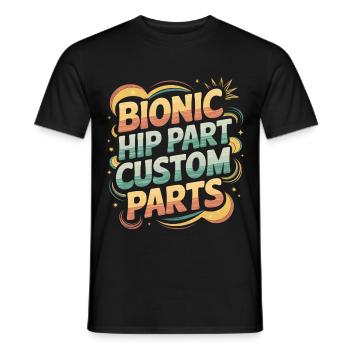Bionic Hip Part Custom Parts 7 - Männer T-Shirt - Schwarz - Vorne - AI Model Male 178 light (178cm)