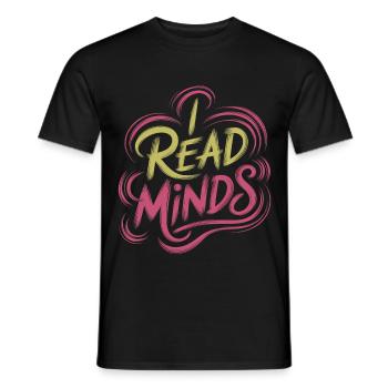 I Read Minds 16 - Männer T-Shirt - Schwarz - Vorne - AI Model Male 178 light (178cm)