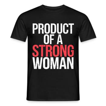 Product Of A Strong Woman 9 - Männer T-Shirt - Schwarz - Vorne - AI Model Male 178 light (178cm)