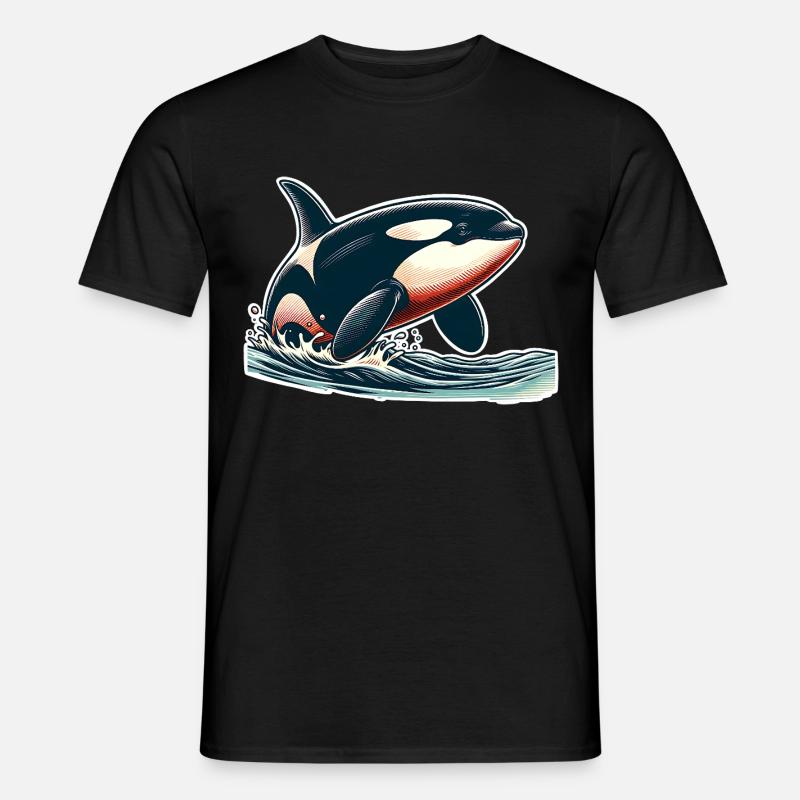Orca Schwertwal - Männer T-Shirt - Schwarz