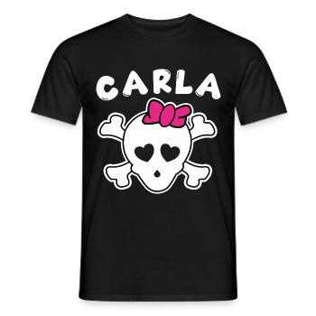 Pirate Carla Design for Girls and Women - Men's T-Shirt - black - Front - AI Model Male 178 light (178cm)