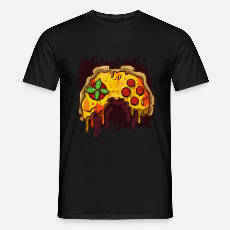 Pizza Gaming Controller Gamer - Men's T-Shirt - black