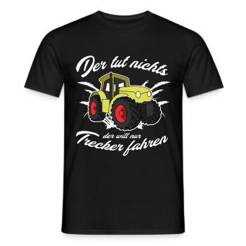 Der tut nix der will nur Trecker fahren Landwirt - Männer T-Shirt - Schwarz - Vorne - AI Model Male 178 light (178cm)
