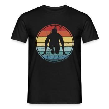 Läufer Laufen Sprint Leichtathletik - Männer T-Shirt - Schwarz - Vorne - AI Model Male 178 light (178cm)