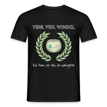 Veni. Vidi. Couche - T-shirt homme - noir - Devant - AI Model Male 178 light (178cm)