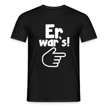 Er wars - Männer T-Shirt - Schwarz - Vorne - AI Model Male 178 light (178cm)