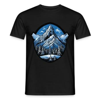 Symbol Berge Wappen - Männer T-Shirt - Schwarz - Vorne - AI Model Male 178 light (178cm)