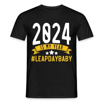 Happy Birthday Schaltjahr 29. Februar Schalttag - Männer T-Shirt - Schwarz - Vorne - AI Model Male 178 light (178cm)
