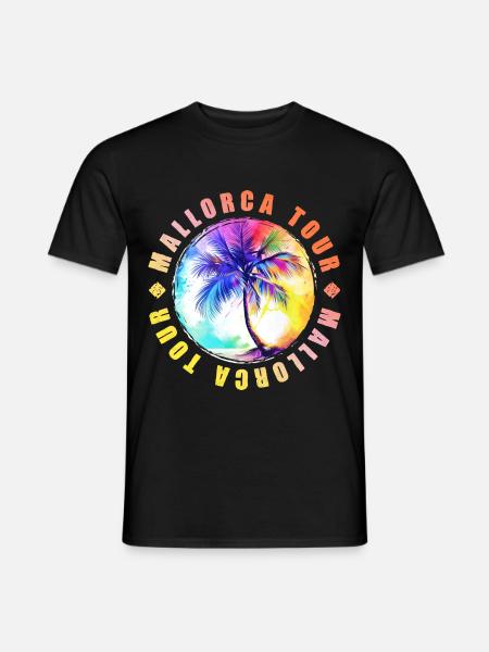 Mallorca Tour Bunt - Männer T-Shirt - Schwarz