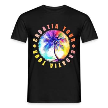 Croatia Tour Colorful - Men's T-Shirt - black - Front - AI Model Male 178 light (178cm)