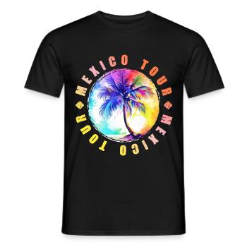 Circuit au Mexique Coloré - T-shirt homme - noir - Devant - AI Model Male 178 light (178cm)