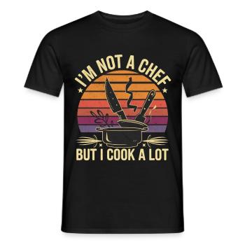 I'm Not A Chef But I Cook A Lot 5 - Männer T-Shirt - Schwarz - Vorne - AI Model Male 178 light (178cm)