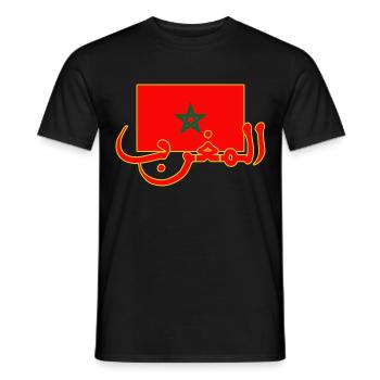 Maroc Almaghrib - T-shirt homme - noir - Devant - AI Model Male 178 light (178cm)
