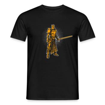 Chevalier moyen age - T-shirt homme - noir - Devant - AI Model Male 178 light (178cm)