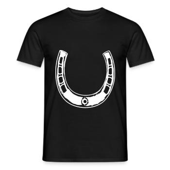 Horseshoe Horse Fool Rider Blacksmith Pony - Men's T-Shirt - black - Front - AI Model Male 178 light (178cm)