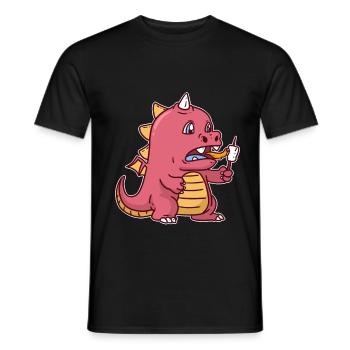 Drachen Drache Marshmallow - Männer T-Shirt - Schwarz - Vorne - AI Model Male 178 light (178cm)