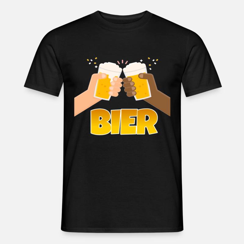 BIER !!! - Männer T-Shirt - Schwarz