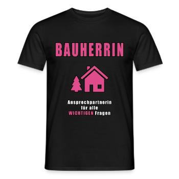 Bauherrin - Männer T-Shirt - Schwarz - Vorne - AI Model Male 178 light (178cm)