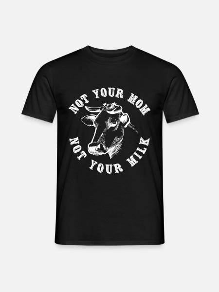 Vegano Vegano Vegano Leche Blanca - Camiseta hombre - negro