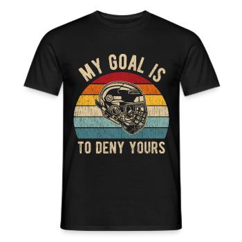 Eishockey Hockey Torwart Torhüter Tormann Spruch - Männer T-Shirt - Schwarz - Vorne - AI Model Male 178 light (178cm)