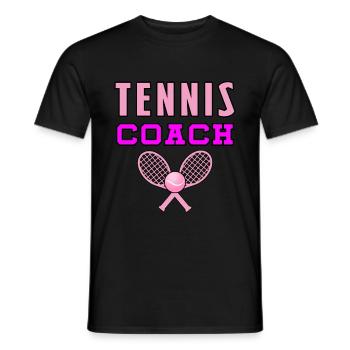 Tennis Coach - Männer T-Shirt - Schwarz - Vorne - AI Model Male 178 light (178cm)