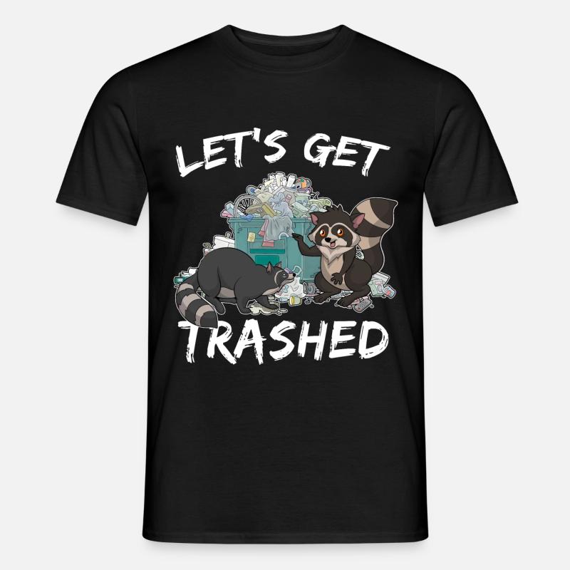 Waschbären Geschenk Waschbär - Männer T-Shirt - Schwarz