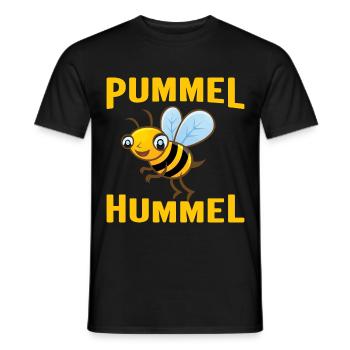 Pummel Hummel - Männer T-Shirt - Schwarz - Vorne - AI Model Male 178 light (178cm)