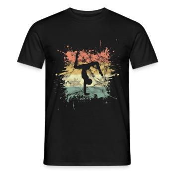 Artistic gymnastics gymnastics - Men's T-Shirt - black - Front - AI Model Male 178 light (178cm)