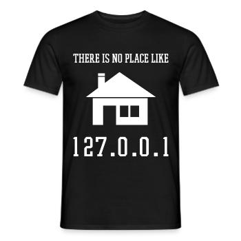Programmation Il n’y a pas d’endroit comme 127.0.0.1 - T-shirt homme - noir - Devant - AI Model Male 178 light (178cm)