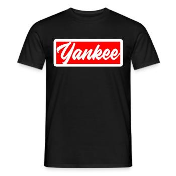 yankee yankees new york baseball home run base run - Men's T-Shirt - black - Front - AI Model Male 178 light (178cm)