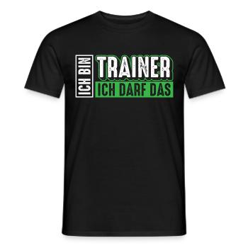 Trainer | Ich bin Trainer ich darf das - Männer T-Shirt - Schwarz - Vorne - AI Model Male 178 light (178cm)