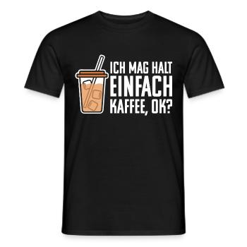 Kaffee Frühaufsteher Spruch - Männer T-Shirt - Schwarz - Vorne - AI Model Male 178 light (178cm)