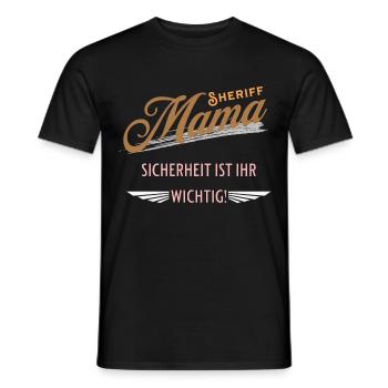 Mama Sheriff Mutter Mami Ehefrau - Männer T-Shirt - Schwarz - Vorne - AI Model Male 178 light (178cm)