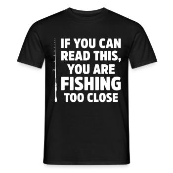 Pêcheur Drôle pêche Pêche à la mouche Poisson - T-shirt homme - noir - Devant - AI Model Male 178 light (178cm)