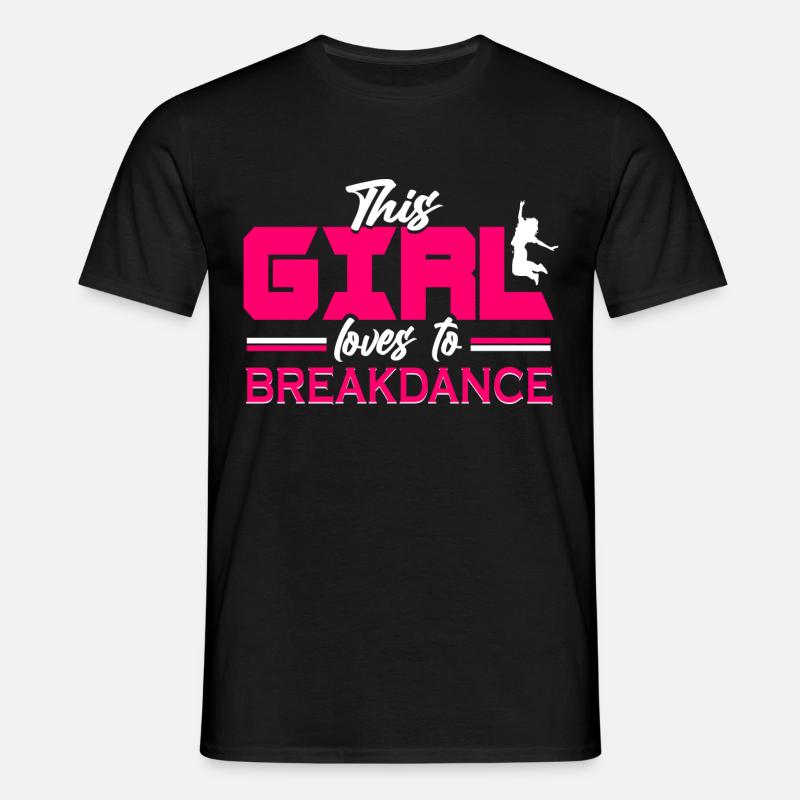 Breakdance Mädchen Breakdancer - Männer T-Shirt - Schwarz