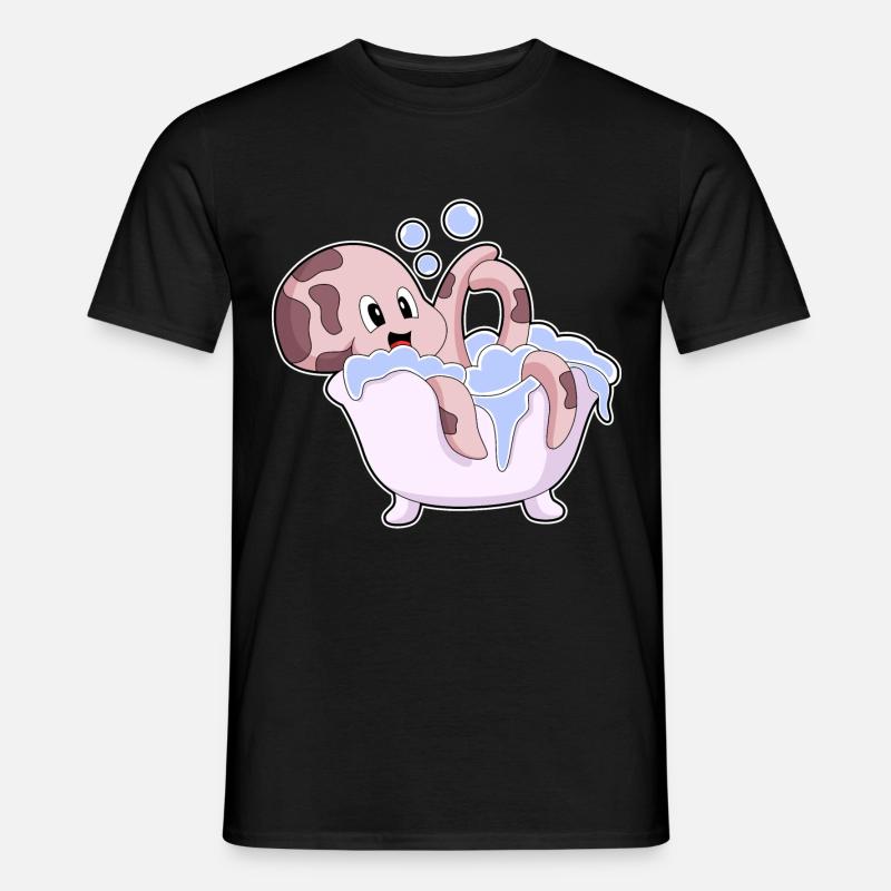 Octopus Bath Bathtub - Men’s T-shirt - black