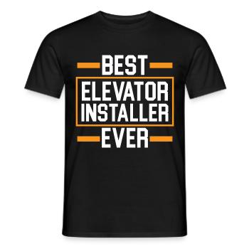 Best elevator installer ever operator - Men's T-Shirt - black - Front - AI Model Male 178 light (178cm)