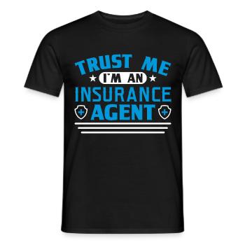 Versicherungskaufmann Versicherungsvertreter - Männer T-Shirt - Schwarz - Vorne - AI Model Male 178 light (178cm)