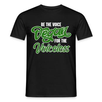 Véganisme végétalien - T-shirt homme - noir - Devant - AI Model Male 178 light (178cm)