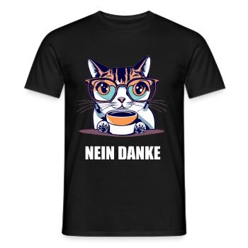 Nein Danke - Männer T-Shirt - Schwarz - Vorne - AI Model Male 178 light (178cm)