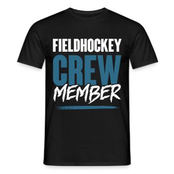 Fieldhockey Crew - Männer T-Shirt - Schwarz - Vorne - AI Model Male 178 light (178cm)